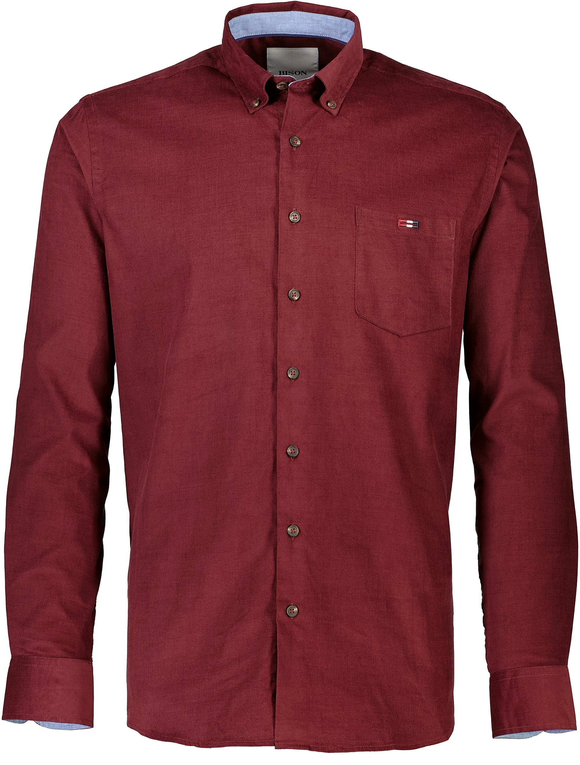 Bison Business casual skjorta röd / bordeaux