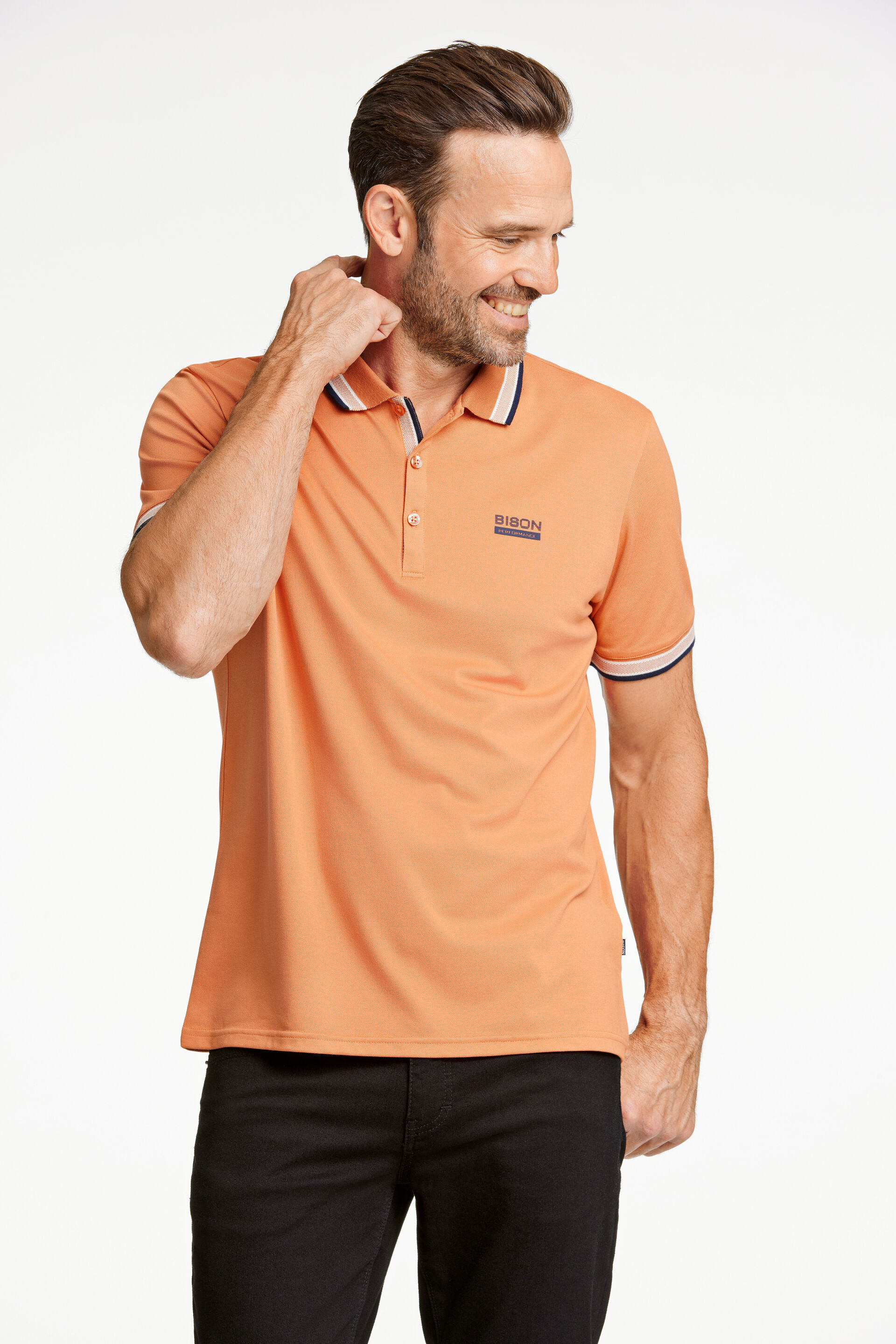 Bison  Poloshirt Orange 80-431056