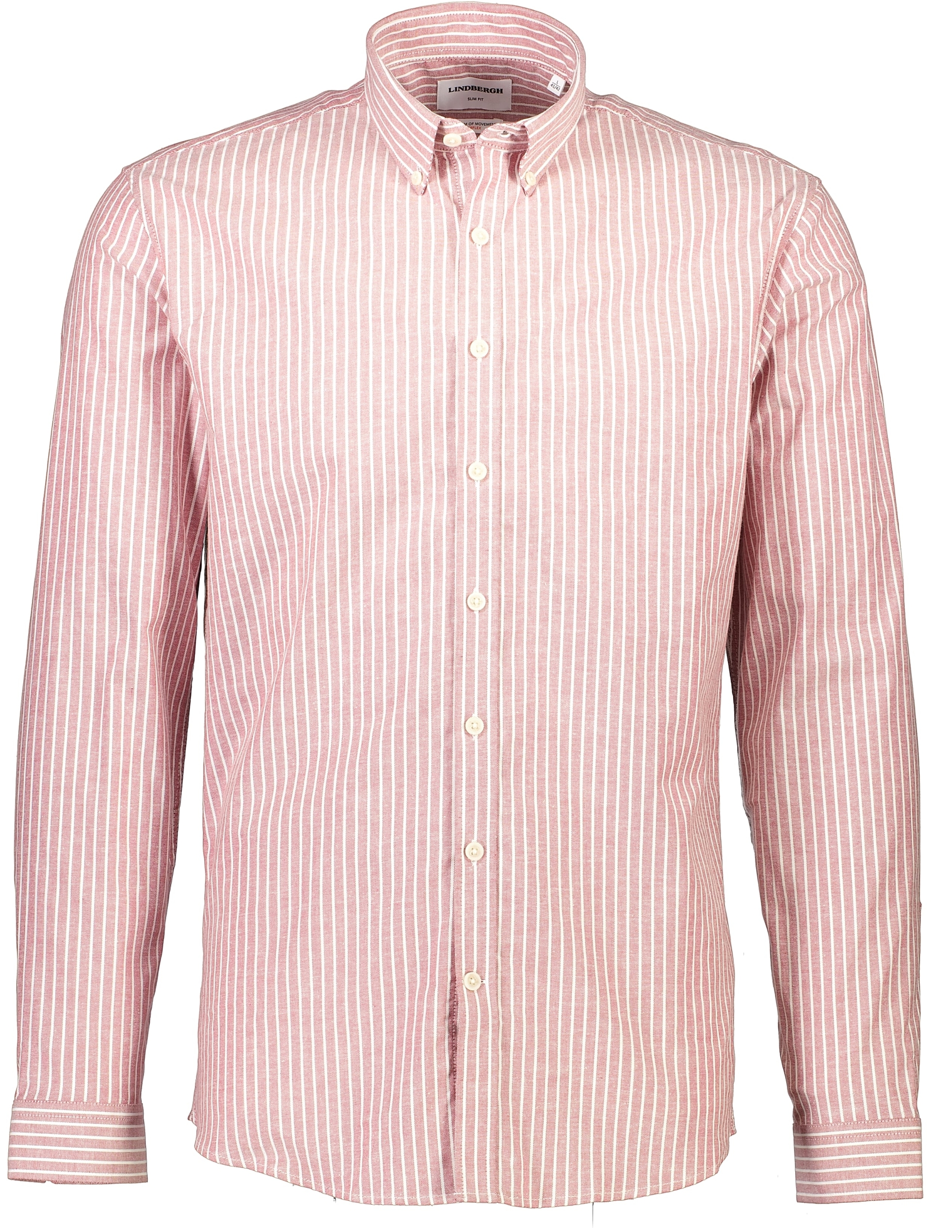 Lindbergh Oxford shirt red / dusty rose