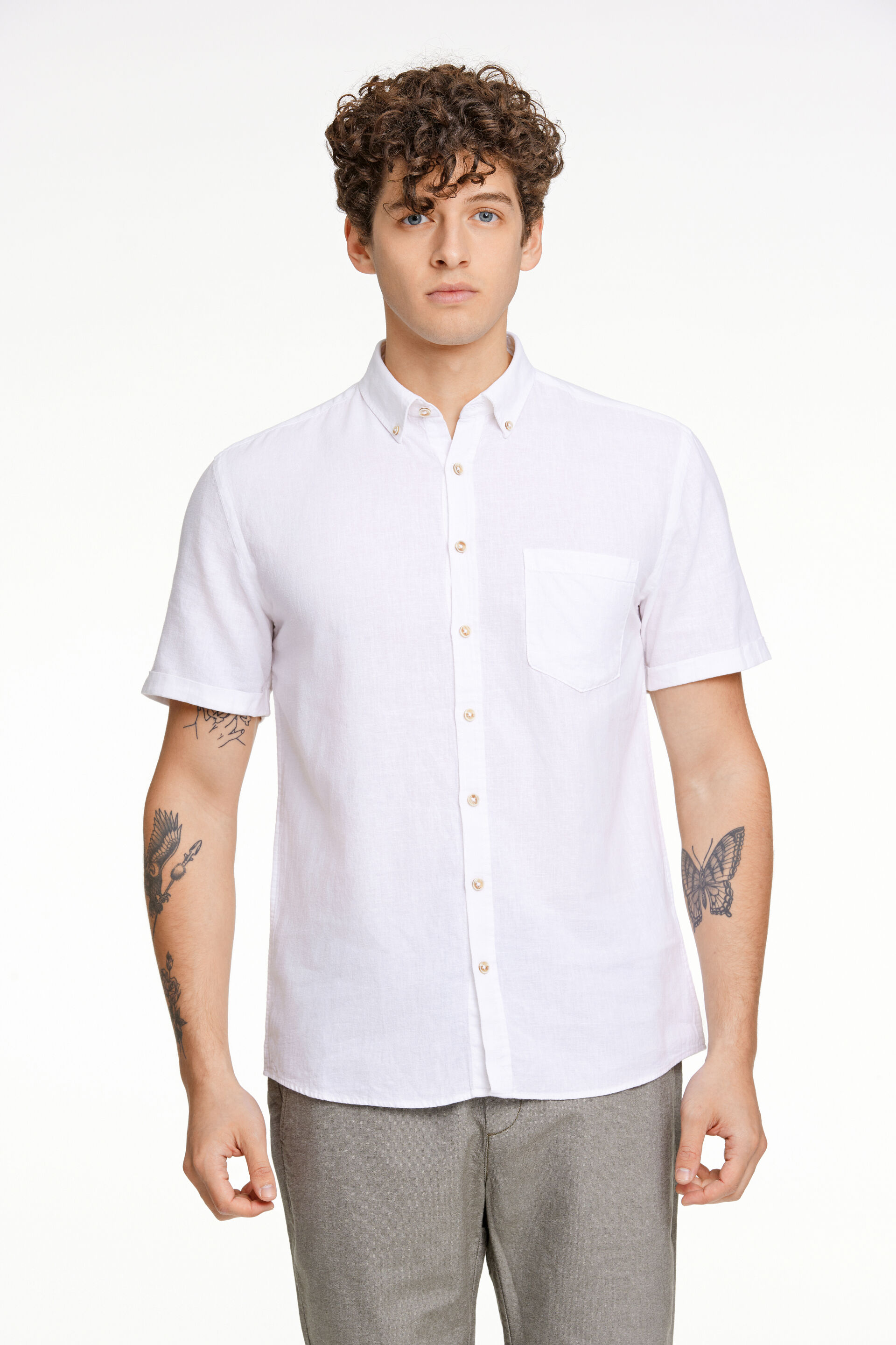 Linen shirt Linen shirt White 30-210075BZT