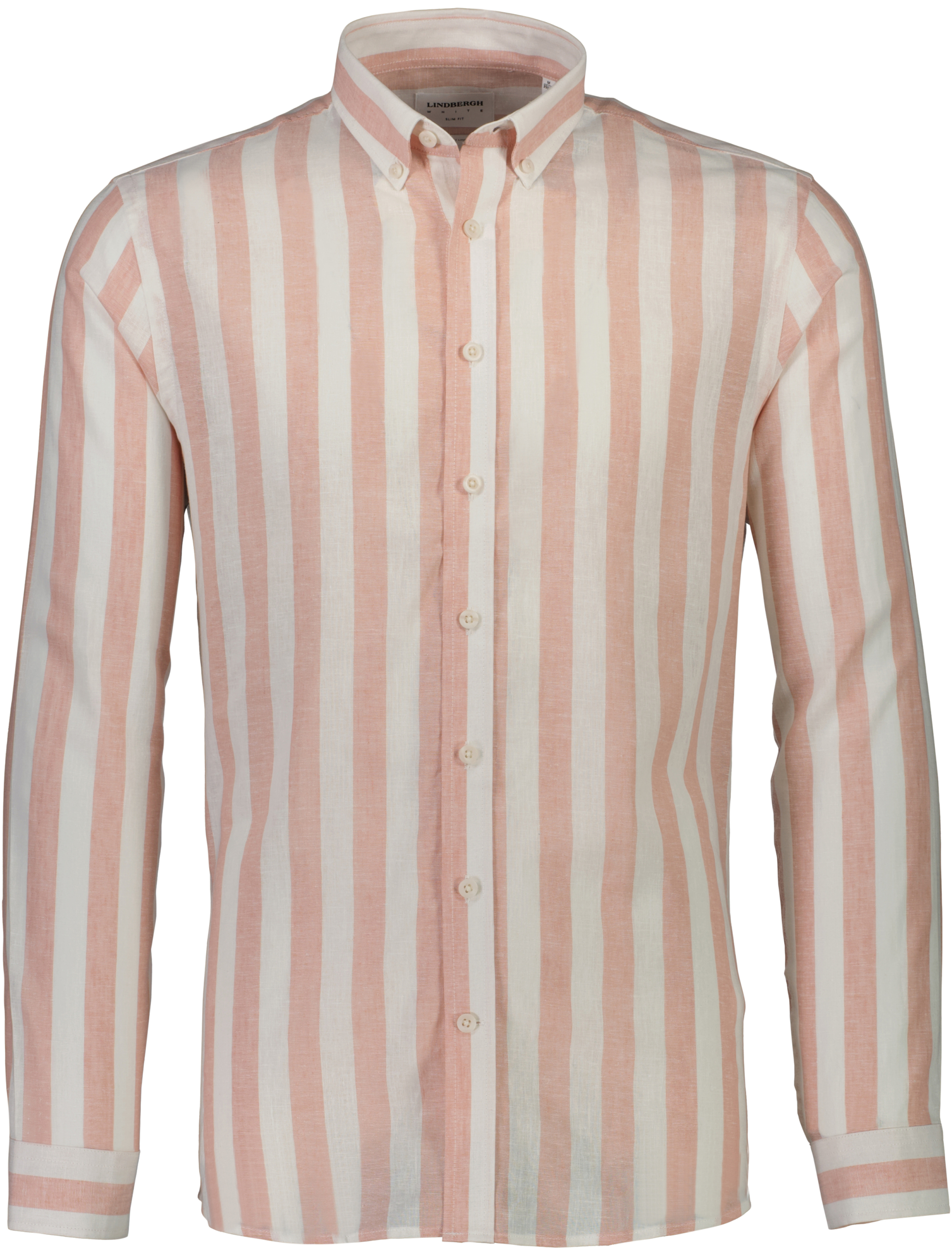 Lindbergh Linen shirt red / dk pink coral