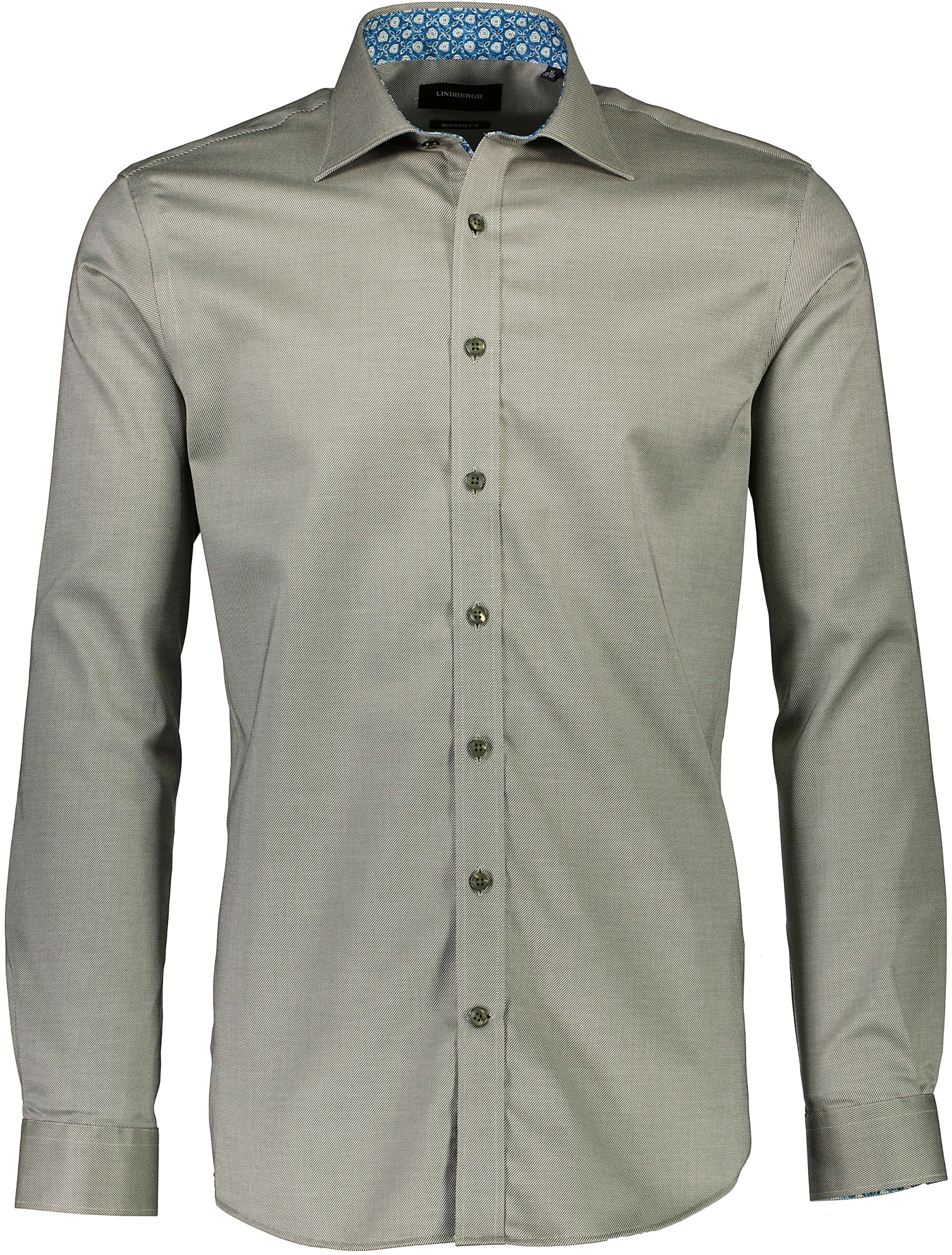Lindbergh Business skjorta grön / light army mel