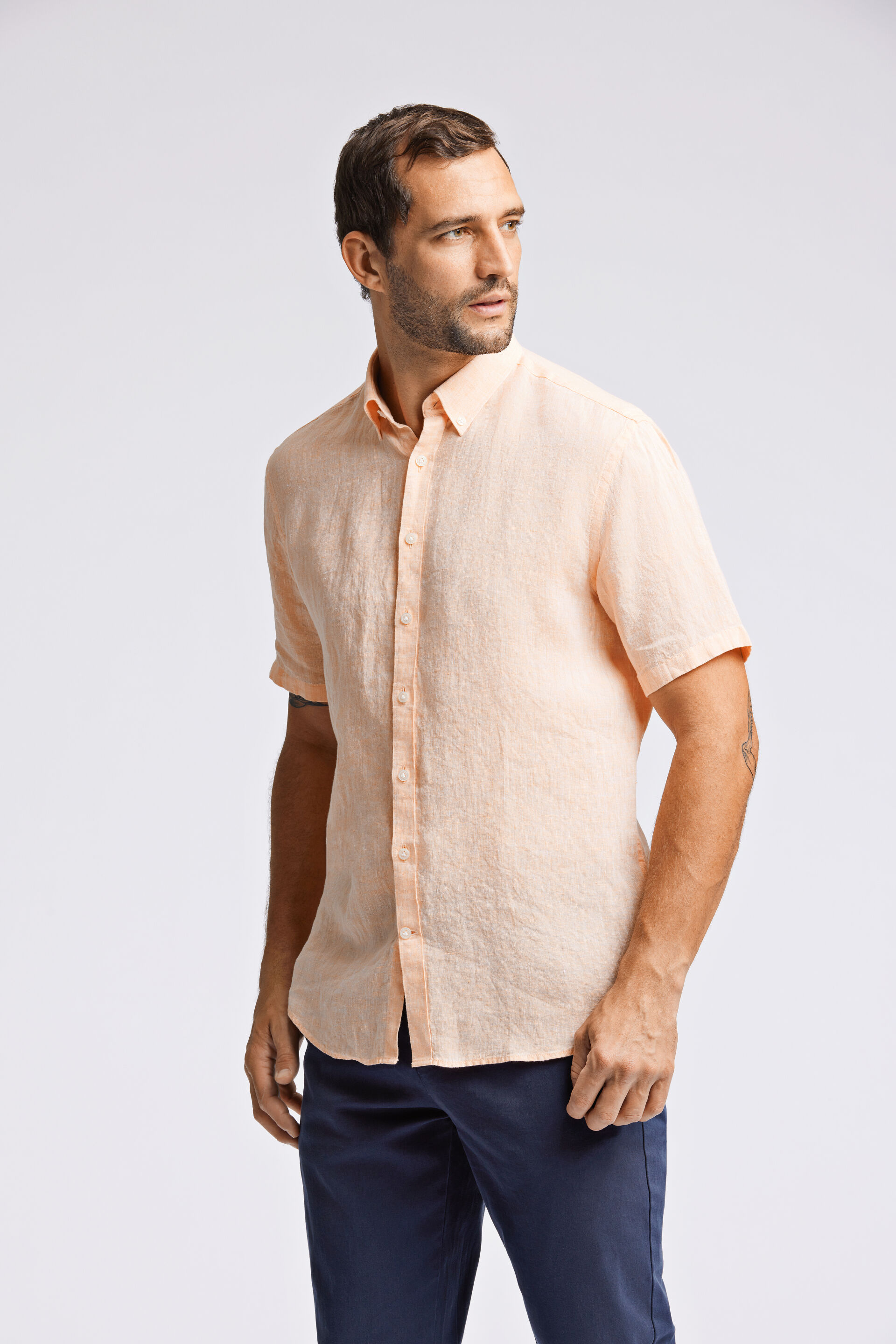 Linen shirt Linen shirt Orange 30-240085