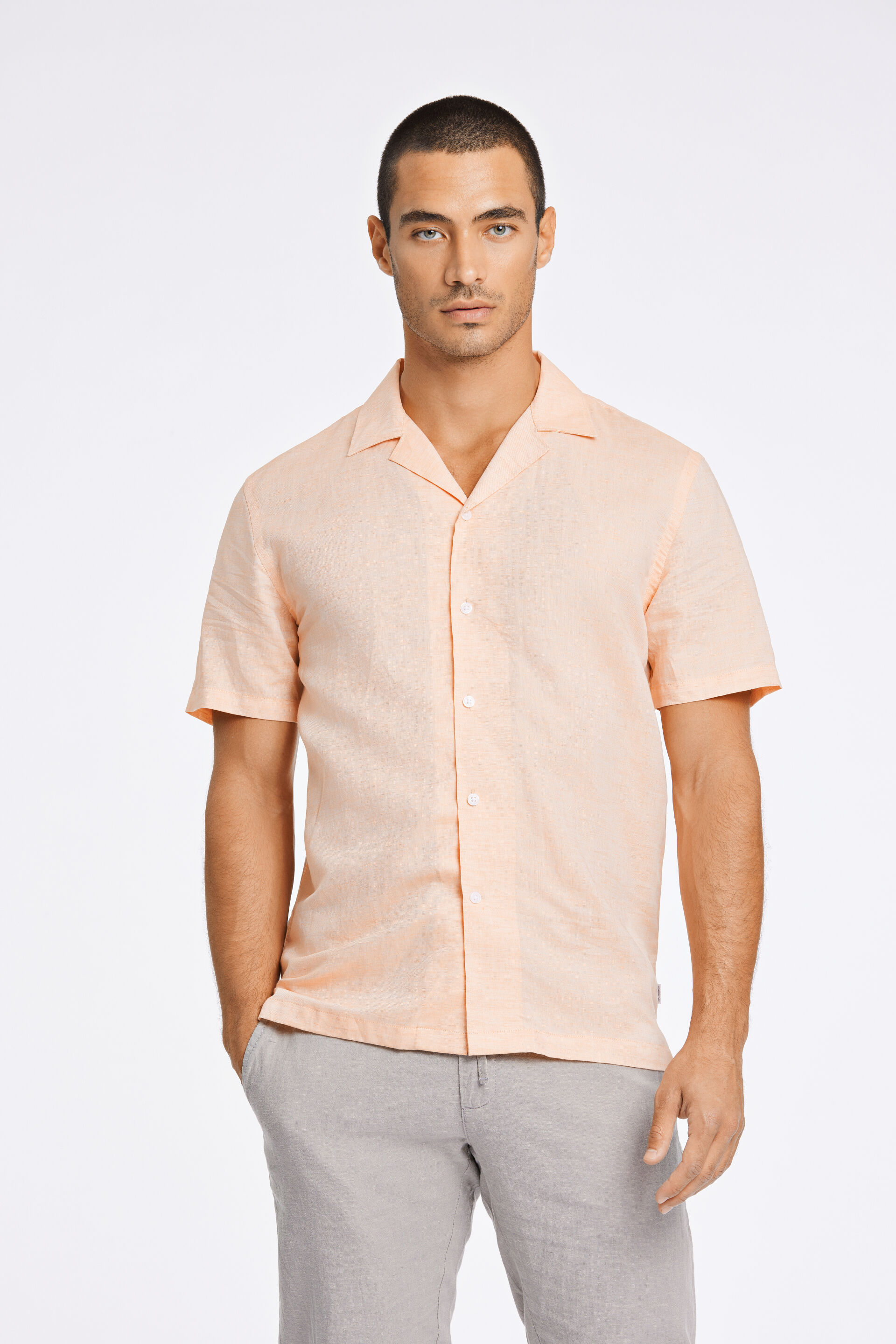 Linen shirt Linen shirt Orange 30-203345
