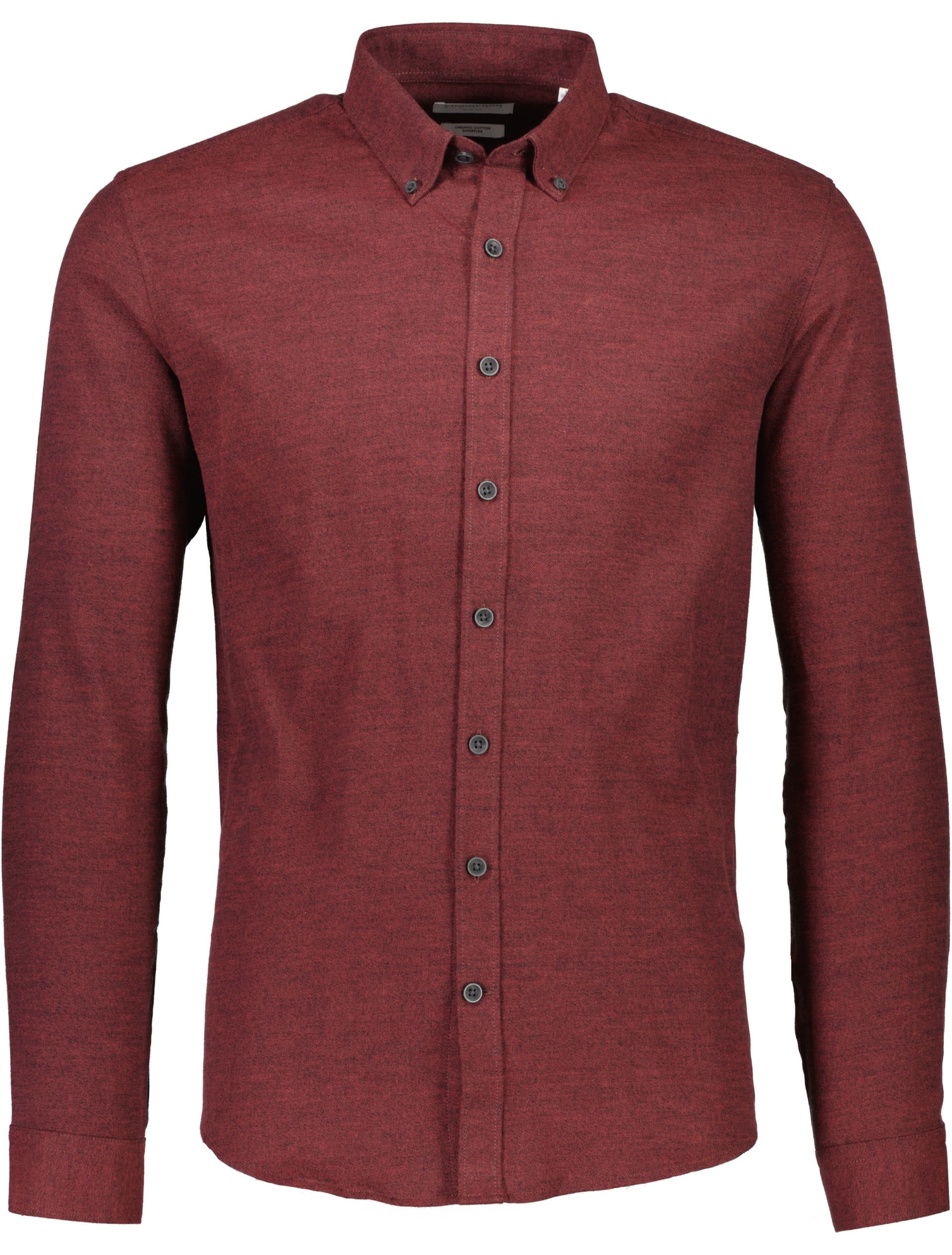 Lindbergh Business-Casual-Hemd rot / burnt red mix