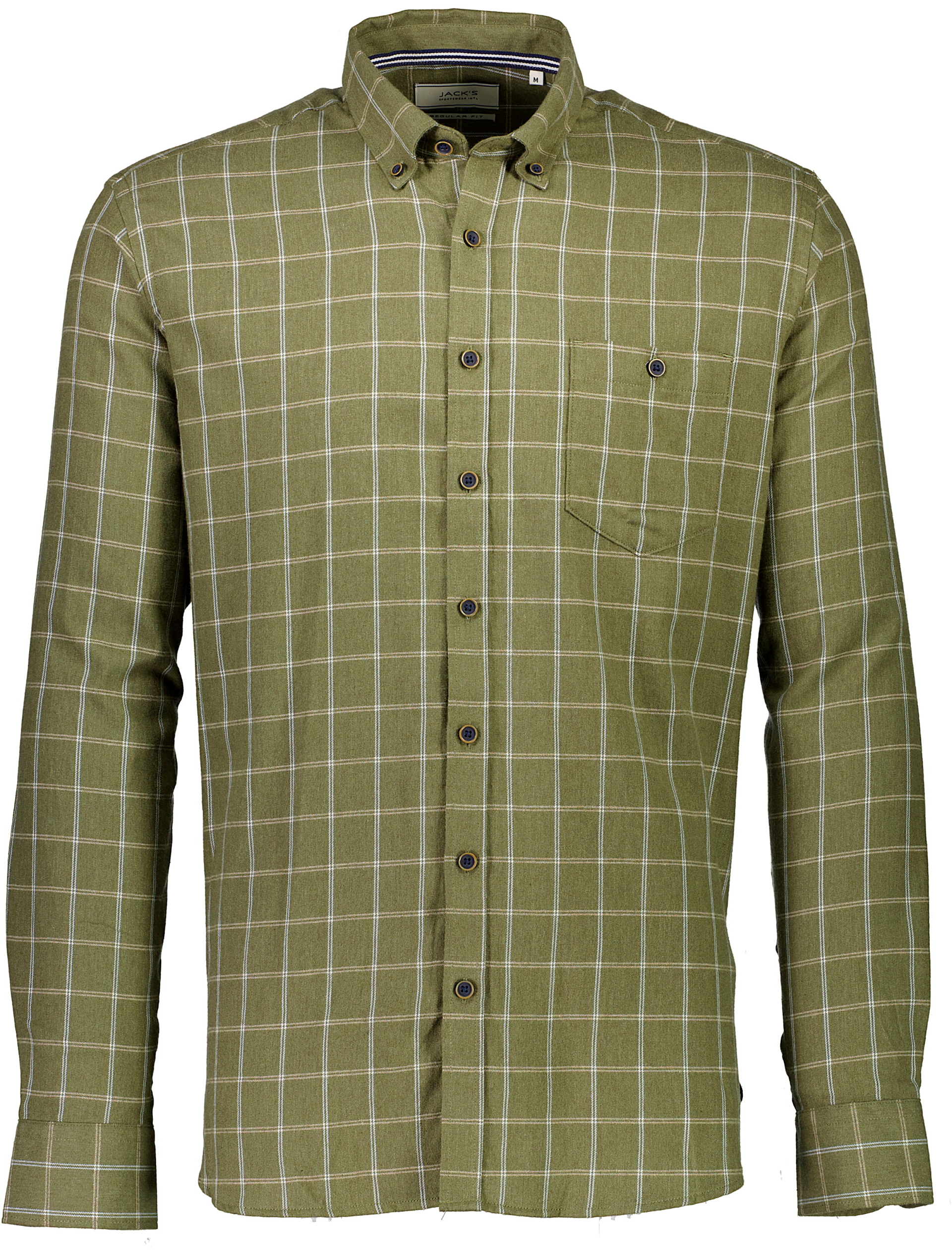 Jack's Flanellskjorta grön / army mel
