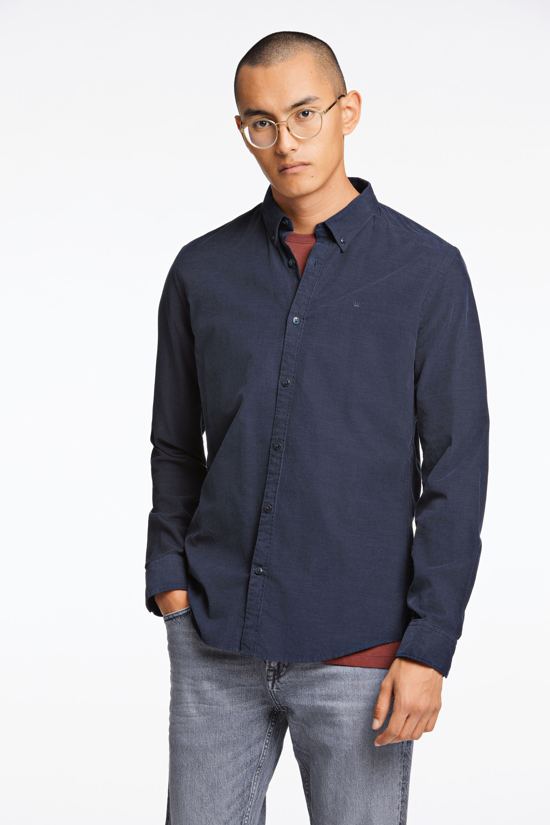 Fløjlsskjorte Fløjlsskjorte Blå 60-205016